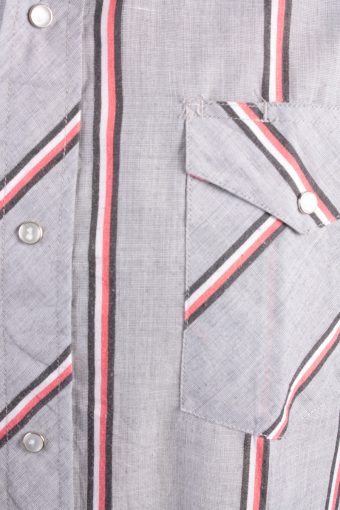 Wrangler Vintage Long Sleeve Shirt Grey/Stripes Size L - SH1961-15486
