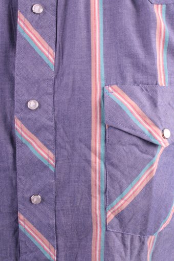 Wrangler Vintage Long Sleeve Shirt Purple/Stripes Size 36 - SH1964-15499