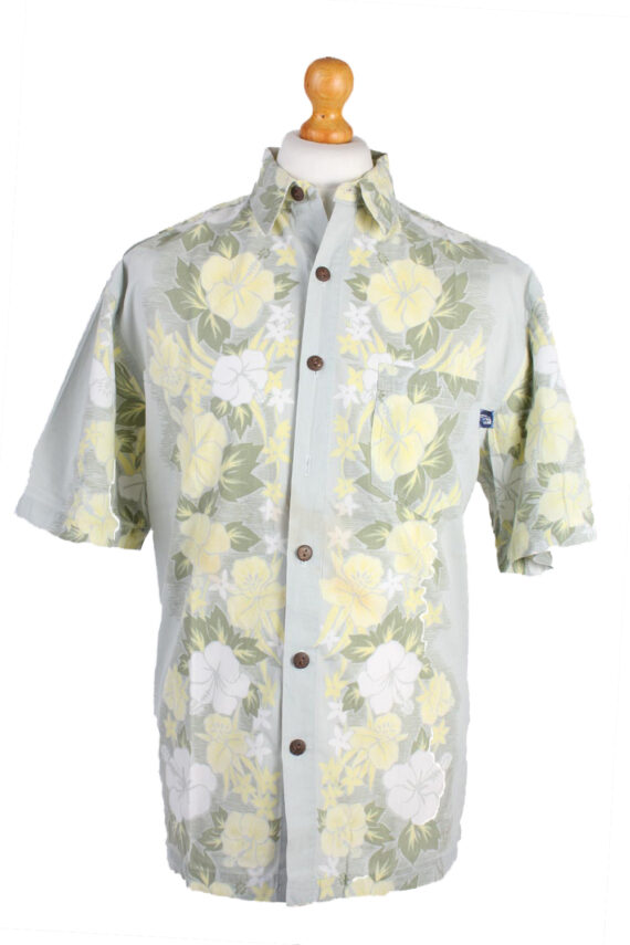 Hawaiian Shirts 90s Retro Short Sleeve Grey M