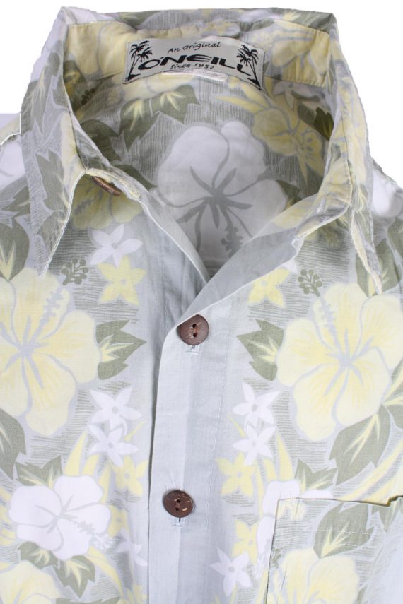 Hawaiian Shirts 90s Retro Short Sleeve Grey M