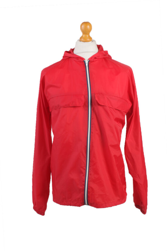 Raincoat Windbreaker Vintage Festival Coat Jacket Red Chest Size 43"-SW1200-0
