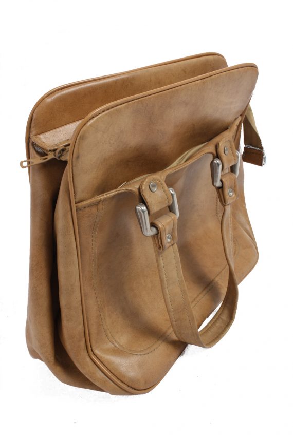 Vintage Brown Large Travel Bag with Zip Unisex