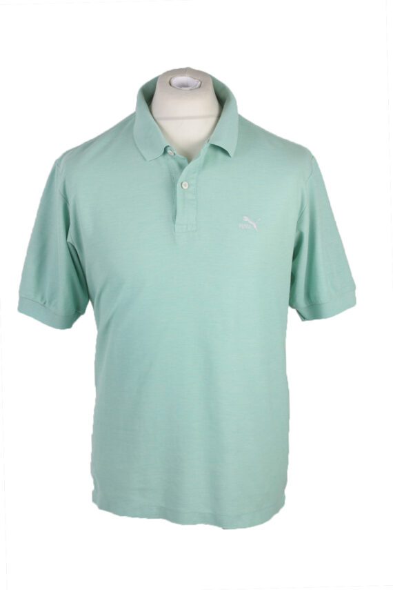 Puma Vintage Casual Men Polo Shirt Green Chest Size 45" -PT0251-0