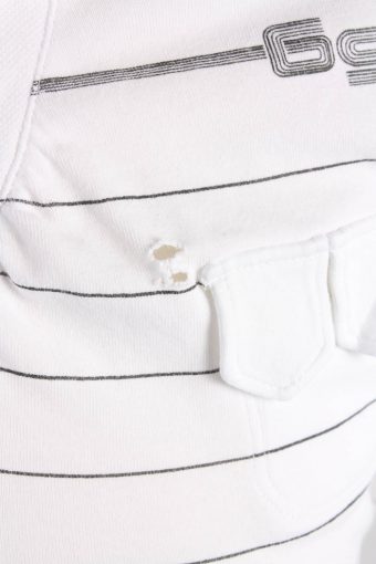 G-Star Vintage Casual Women Polo Shirt White/Stripes Size XL -PT0454-24780