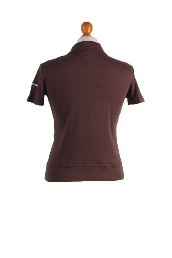 Tommy Hilfiger Vintage Casual Women Polo Shirt Brown Chest Size 34" -PT0463-24806