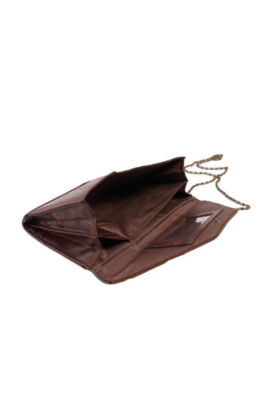 Brown Zip Lined Letter Bag
