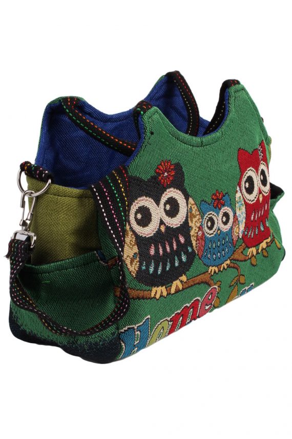Ladies Owl Printed Bag – Green