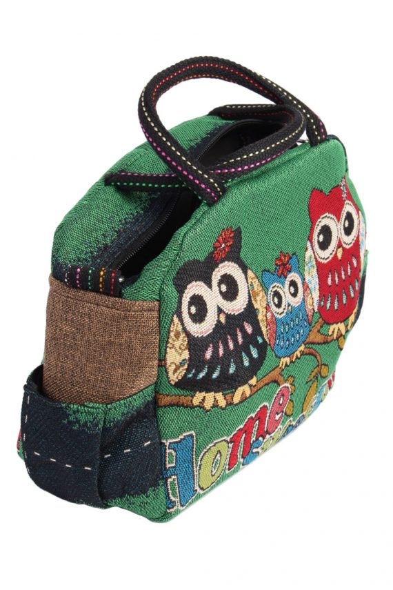Ladies Owl Printed Bag – Green