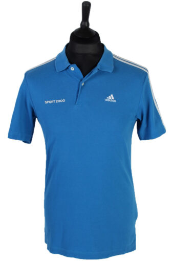 Adidas Polo Shirt 90s Retro Blue S