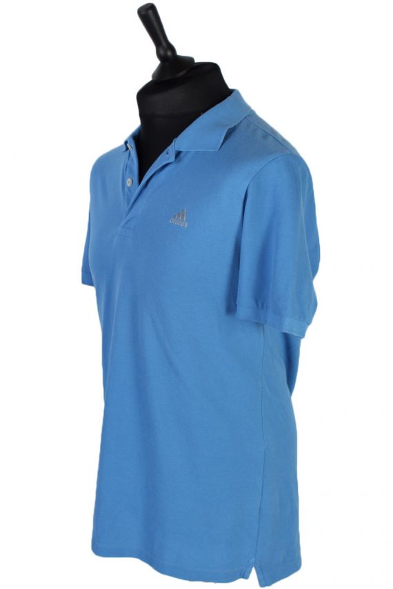 Mens Adidas Plain Polo Shirt - Blue - M -PT0790-44754
