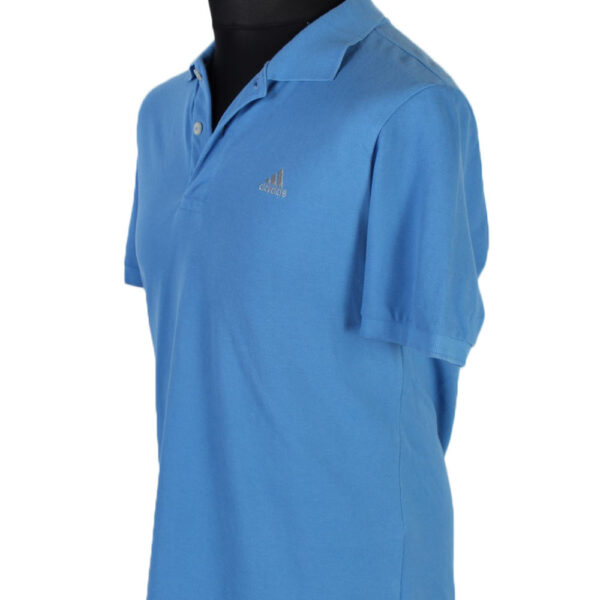 Adidas Polo Shirt 90s Retro Blue L