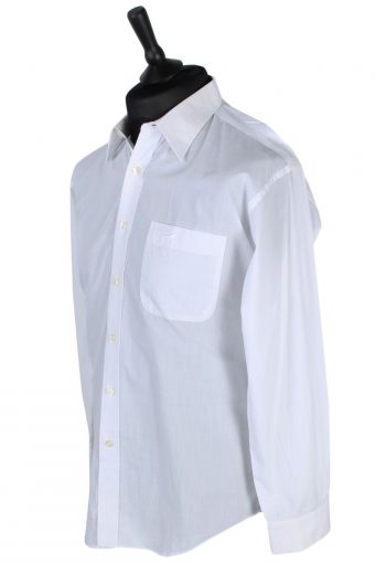 Vintage Plain Crocodile Shirt - L - White - SH2533-44851