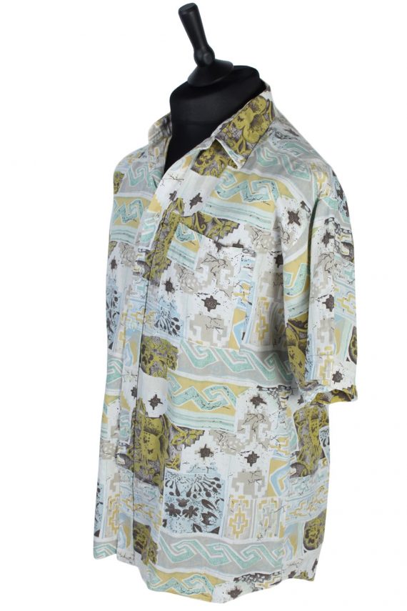 Men's Fashion Abstract Floral Patterned Shirt - L - Multi - SH2561-44912