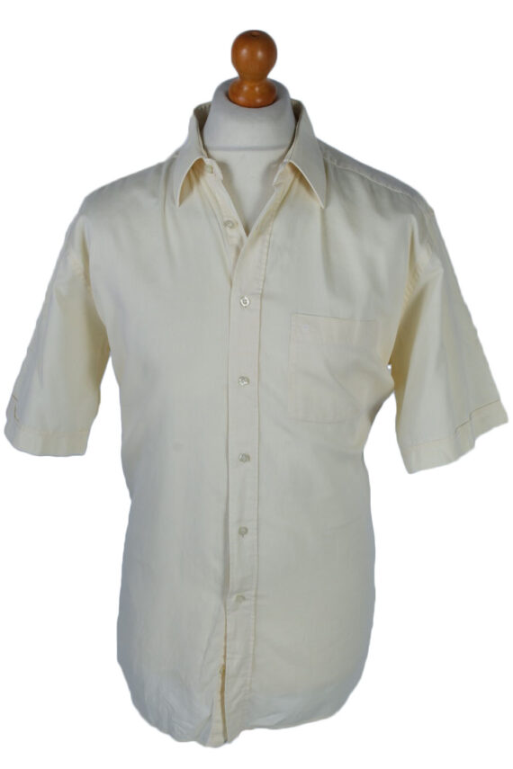 Pierre Cardin Shirts 90s Retro Short Sleeve Check Yellow L