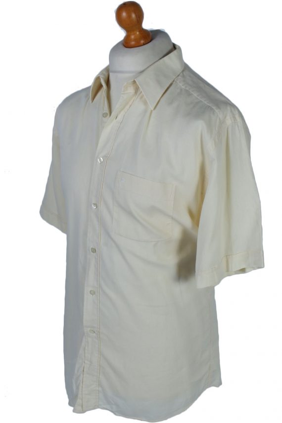 Pierre Cardin Shirts 90s Retro Short Sleeve Check Yellow L