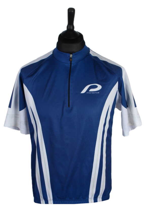 Cycling Shirt Jersey 90s Retro Blue XL
