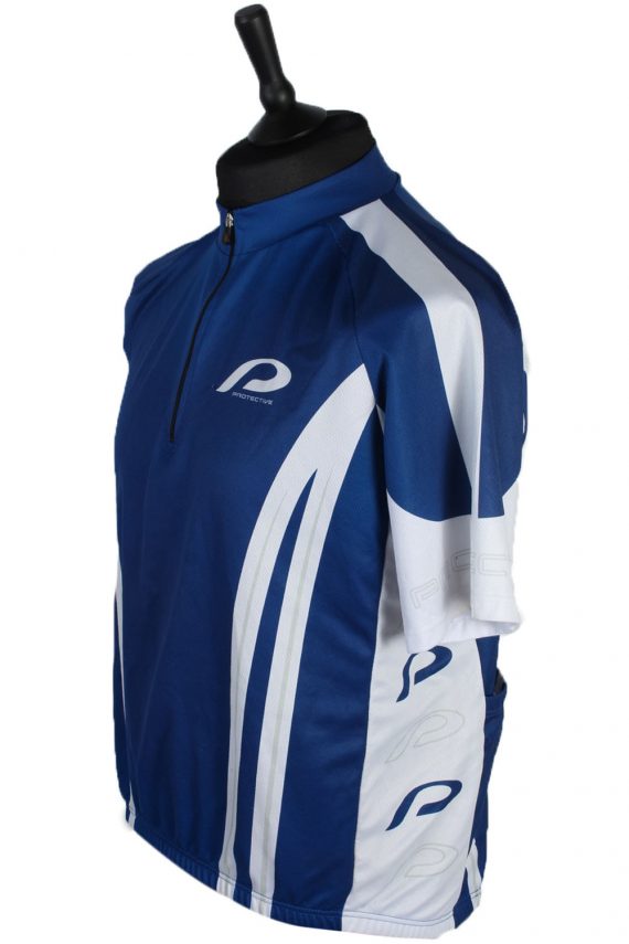 Cycling Shirt Jersey 90s Retro Blue XL
