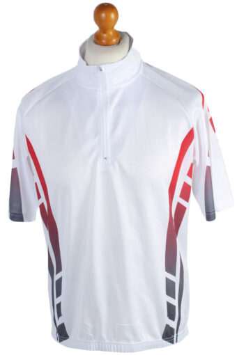 Cycling Shirt Jersey 90s Retro White L