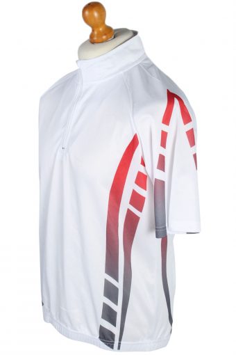 Cycling Shirt Jersey 90s Retro White L