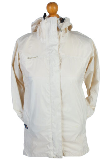 Raincoat Waterproof Outdoor Jacket Windbreaker Cream S