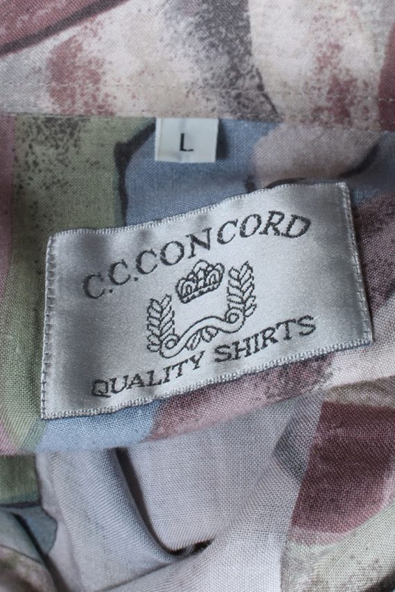 90s Shirt CC Concord Abstract Patterned Multi L