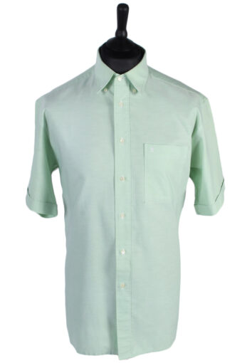 Pierre Cardin Short Sleeve Shirt 90s Green L