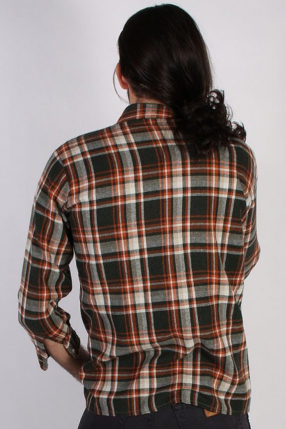 Vintage Retro Mens Flannel Shirt - L Multi - SH3017-55445