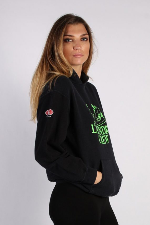 90s Hoodie Sweatshirt Retro Black L 