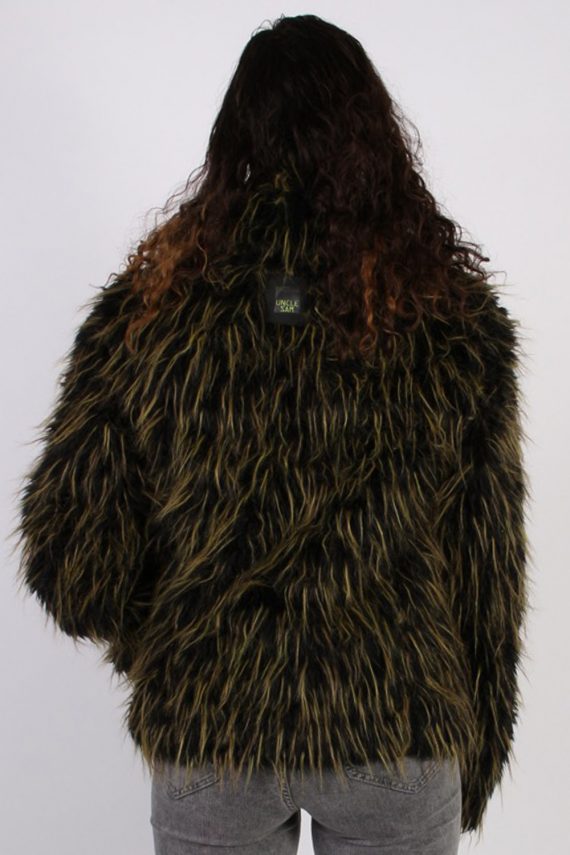 Vintage Uncle Sam Fake Fur Coat Bust: 38 Multi -C650-57008