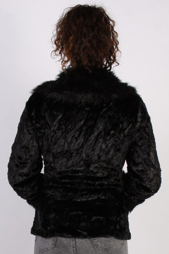 Vintage Other Brands Faux Fur Coat  Bust: 38 Black