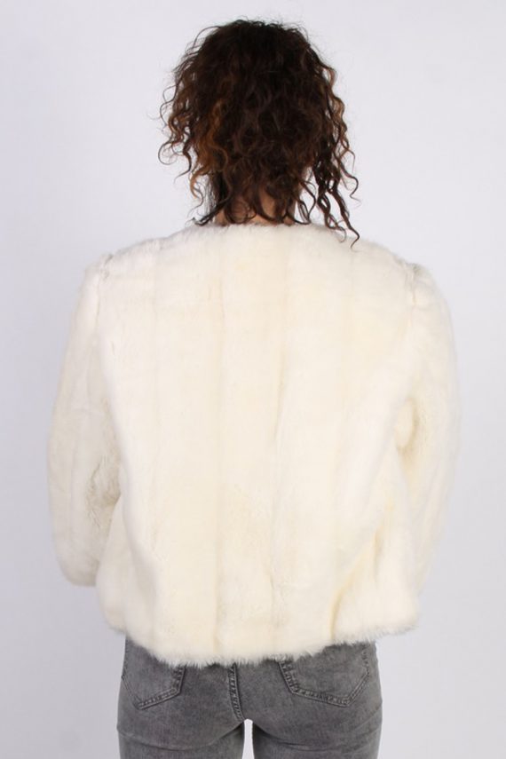 Vintage Other Brands Fake Fur Coat  Bust: 40 White