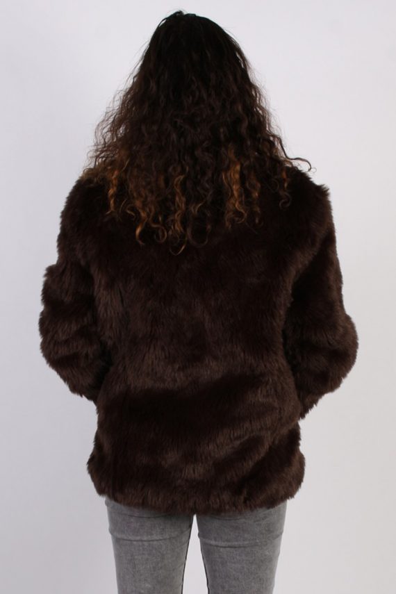Vintage Outfit Ladies Fun Fur Coat Jacket  M Brown