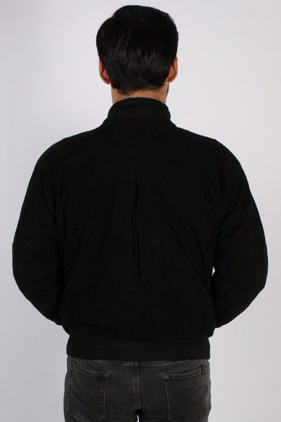 Vintage Genuine Suede Leather Coat Jacket  Chest:52 Black