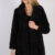 Vintage Y.O.U. Faux Fur Womens Coat Jacket  Bust:36 Black