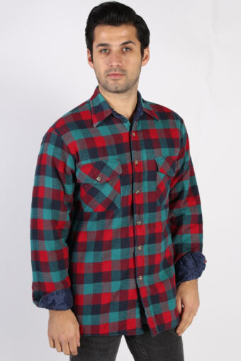 Flannel Lumberjack Shirt 90s Retro Multi M
