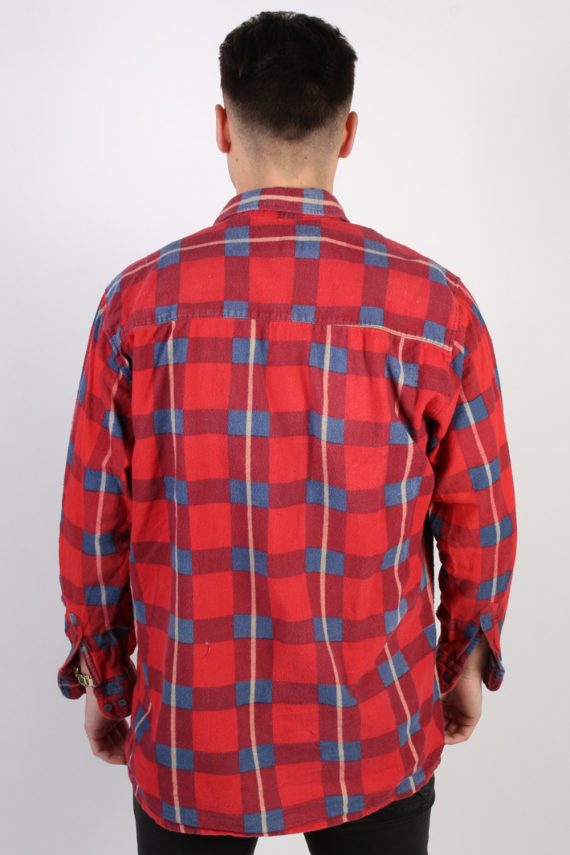 Flannel Shirt 90s Retro Red M