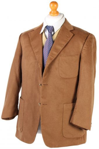 Vintage Burberry London Soft Woven Blazer Jacket - Chest 44 Brown BR780-74580
