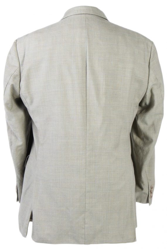 Burberry London Windowpane Woven Blazer Jacket Olive XL