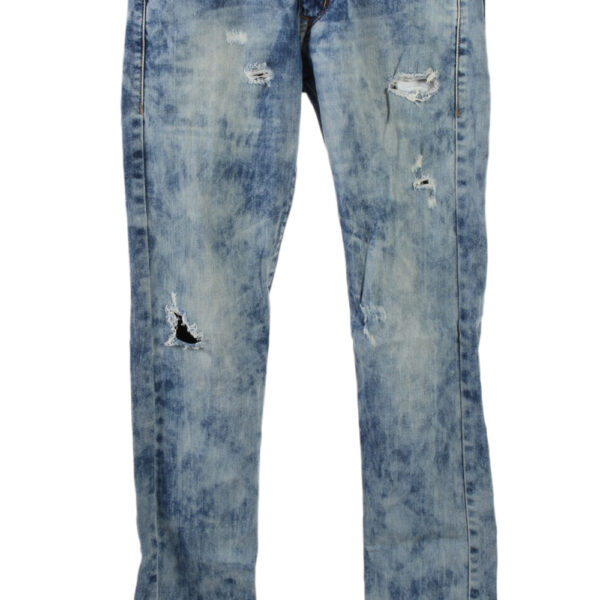 Levi’s 504 Ripped Denim Jeans Skinny Fit Mens W30 L34