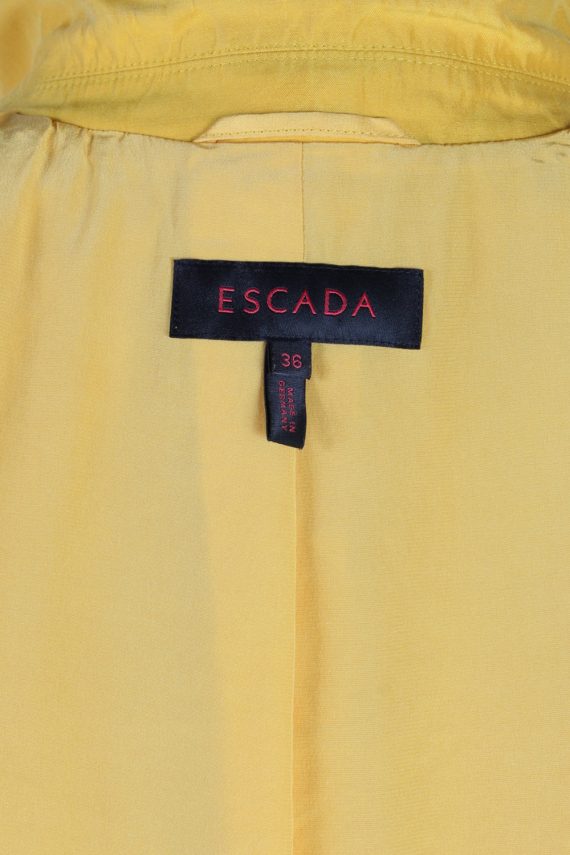 Escada Silk Double Breasted Jacket Yellow S