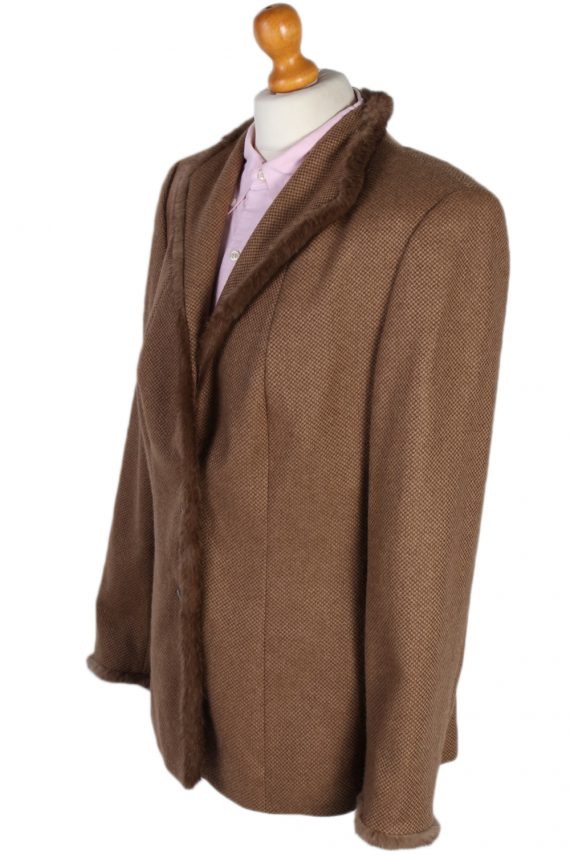 Escada Exclusive Camel Jacket Coat Brown XL