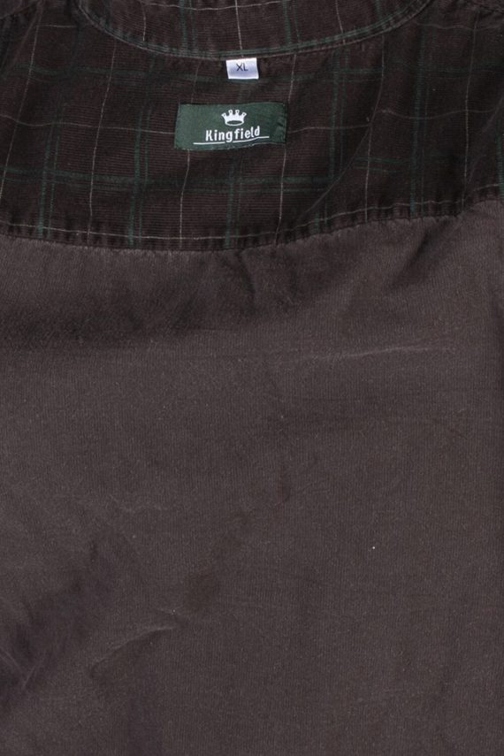 Vintage Kingfield Checked Corduroy Shirt XL Brown SH3243-81443