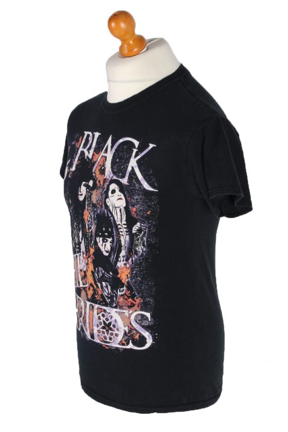 Men T-Shirt 90s Retro Shirt Black S