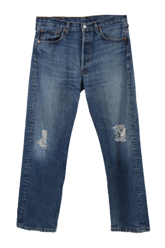 Levi’s 501 Denim Jeans Ripped Straight Mens W33 L30