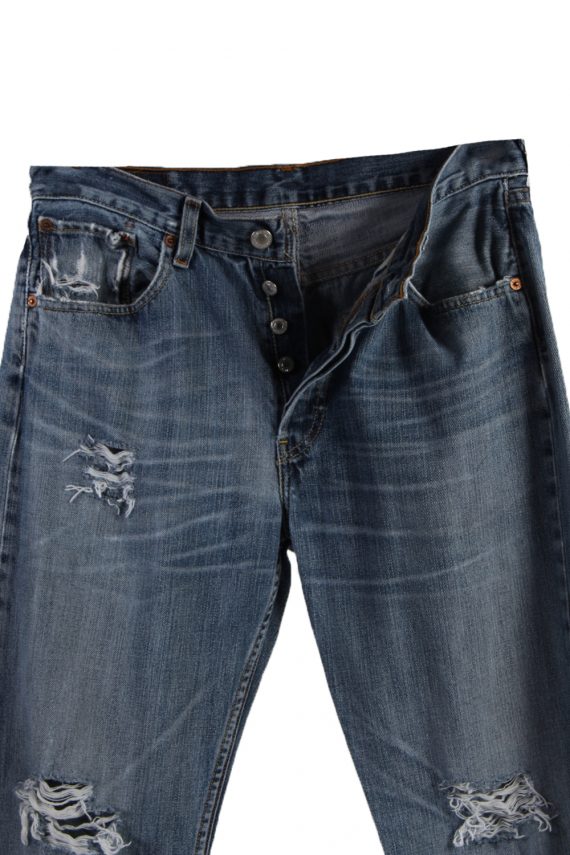 Levi’s 501 Ripped Denim Jeans Mens W32 L32