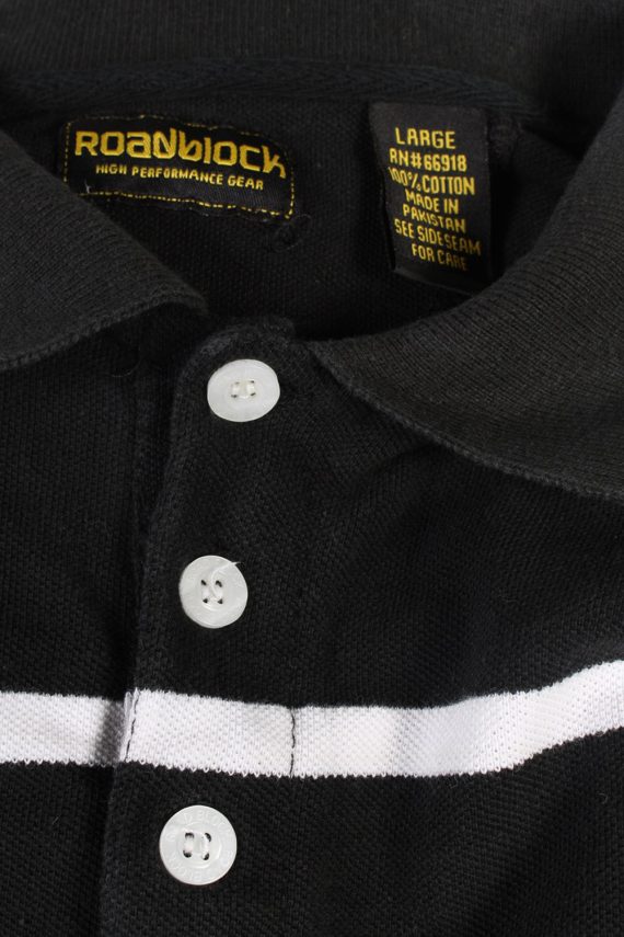 Polo Shirt 90s Retro Black L