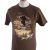 Men T-Shirt 90s Retro Shirt Brown M