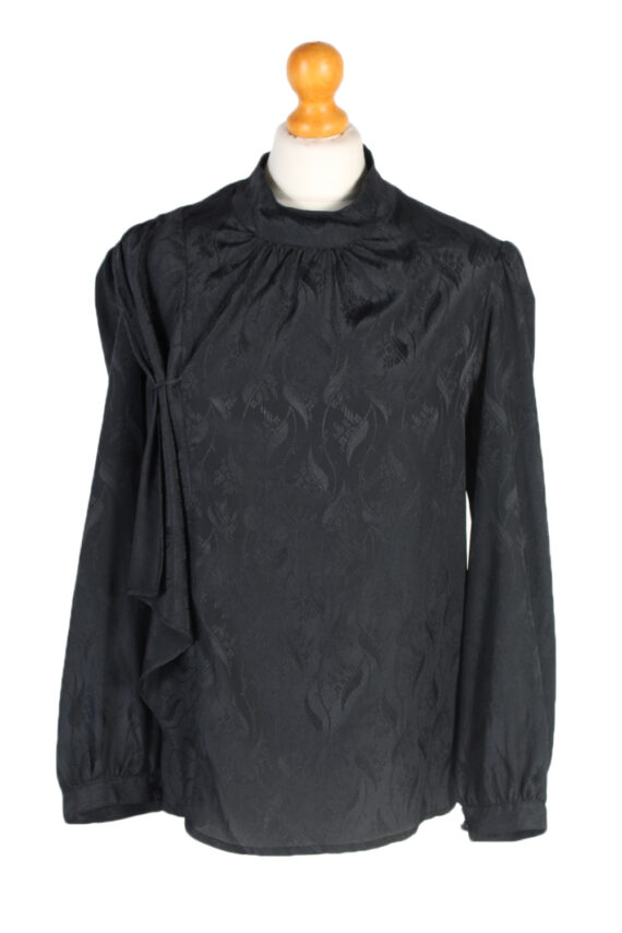 Women 90s Shirt Blouses Long Sleeve Black L