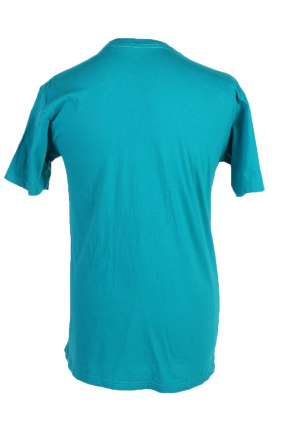 Men T-Shirt 90s Retro Shirt Turquoise M