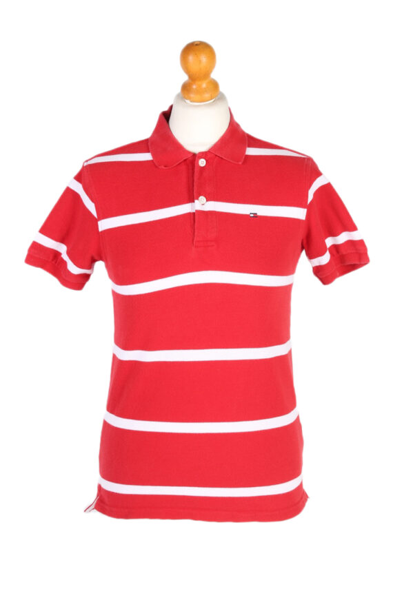 Tommy Hilfiger Polo Shirt 90s Retro Red L